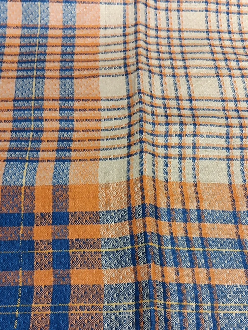 Never Used Table Covering Blue and Orange